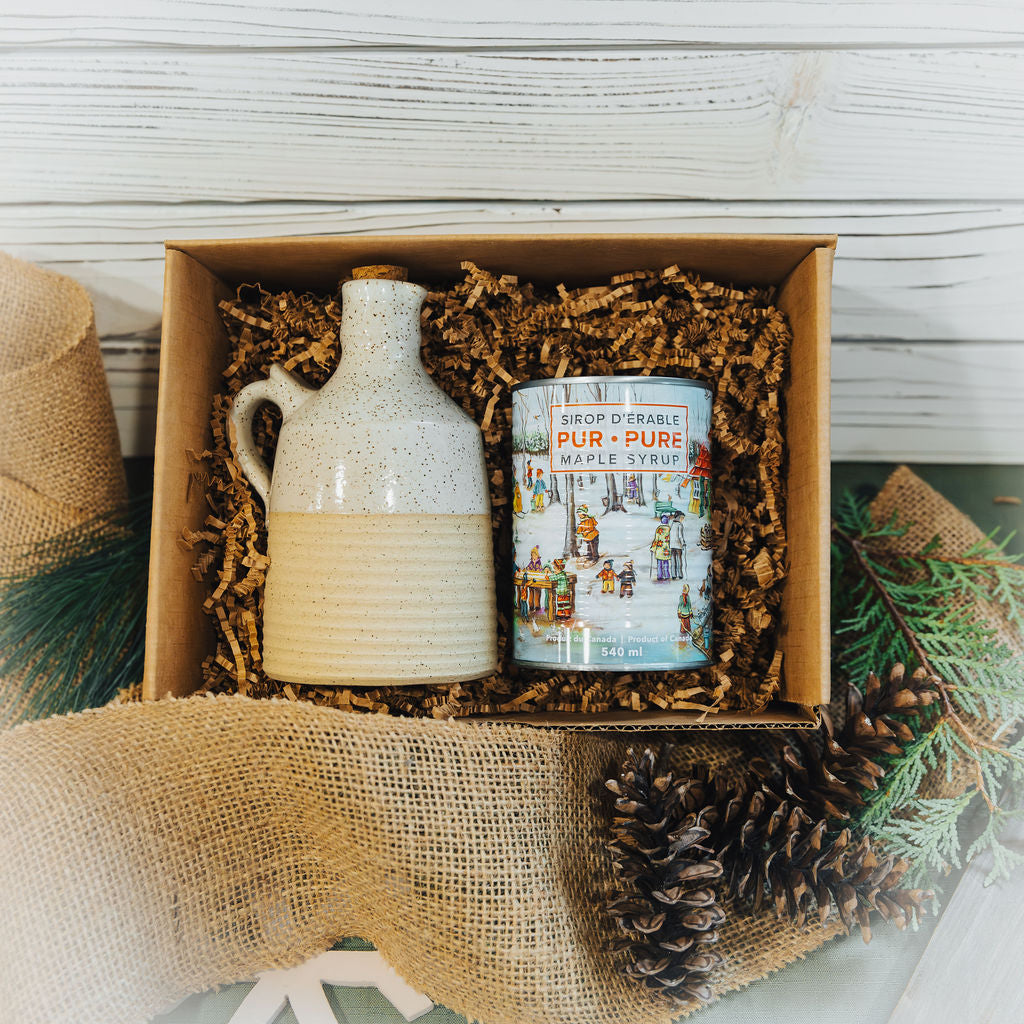 Ensemble sirop erable et poterie
