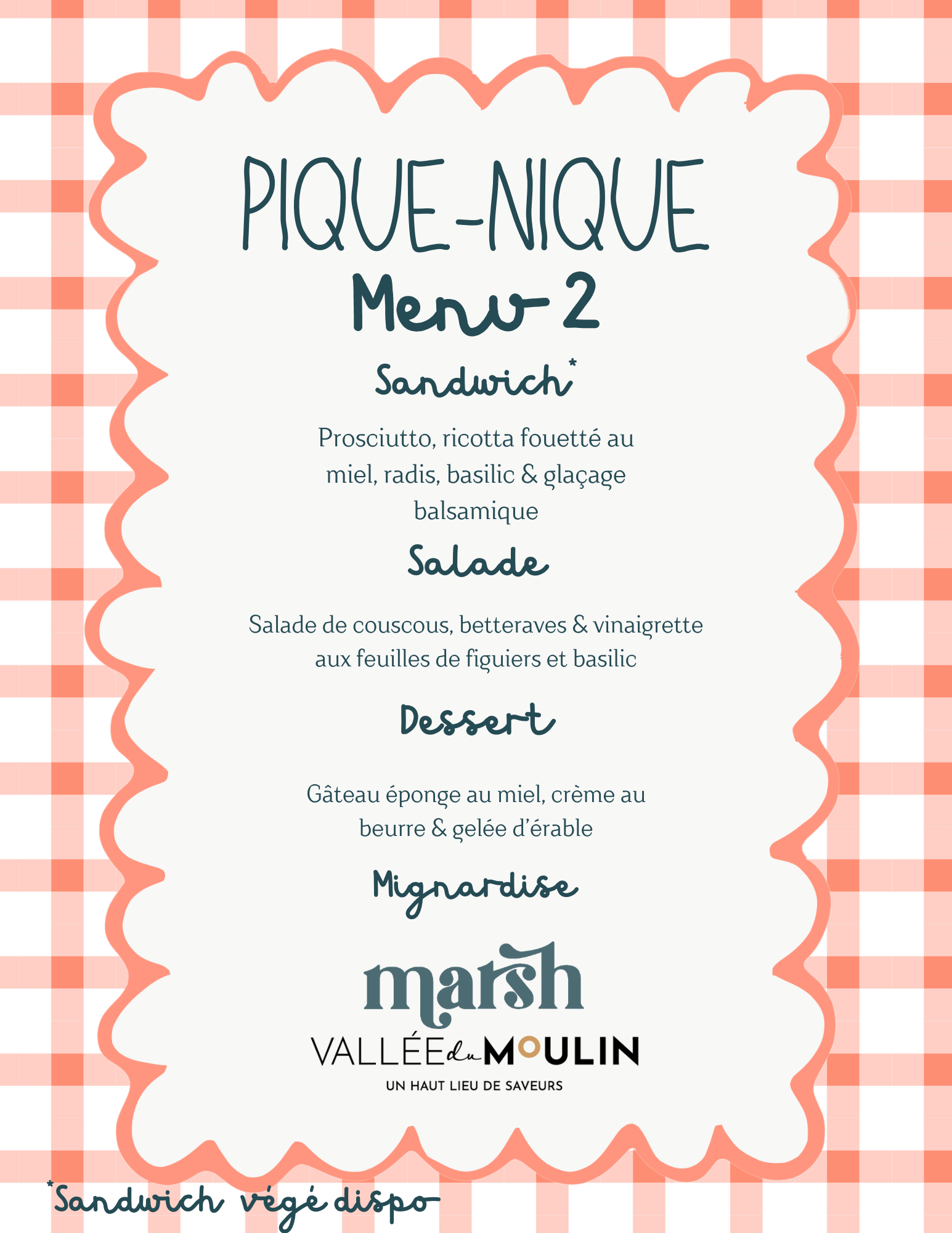 Boîte pique-nique | 2 sandwichs